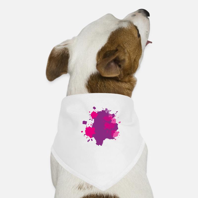 Farbklecks Rosa Hunde-Bandana