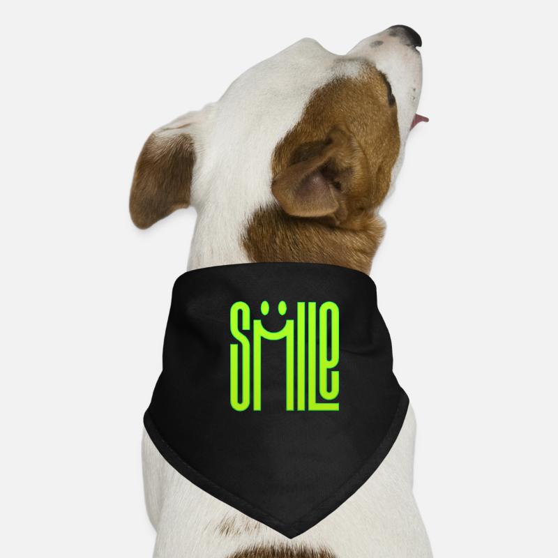 think smile positive thoughts happy meditation Dog Bandana