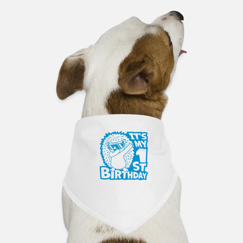 Igel dabbing 1st birthday Hunde-Bandana