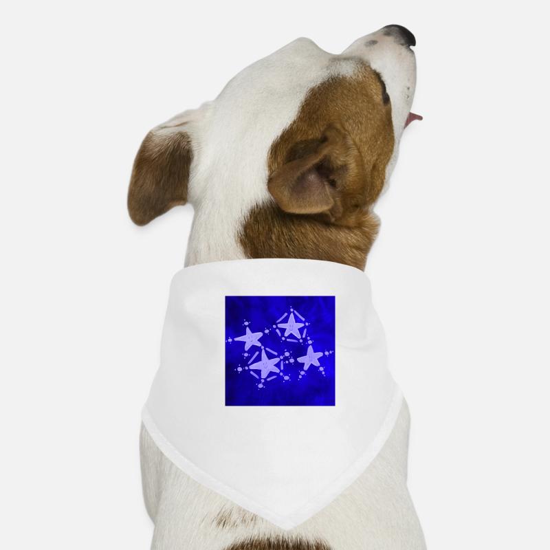 4 BLAUE STERNE Hunde-Bandana