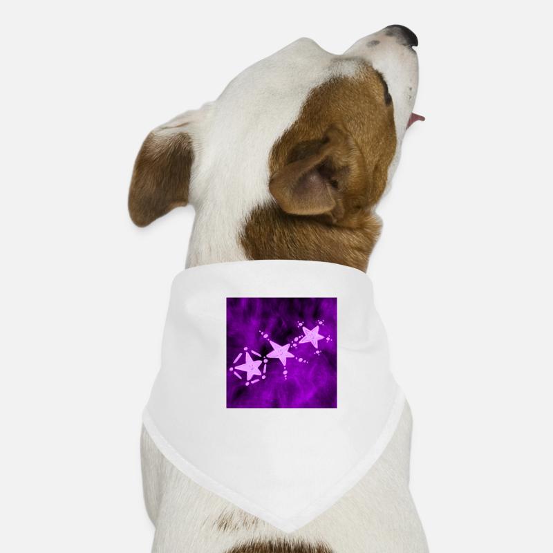 TROIS ÉTOILES VIOLET Bandana pour chien