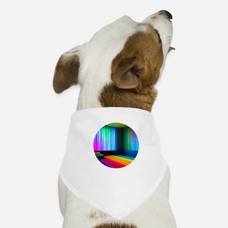 Art numérique de l’espace liminal - Bandana pour chien - blanc