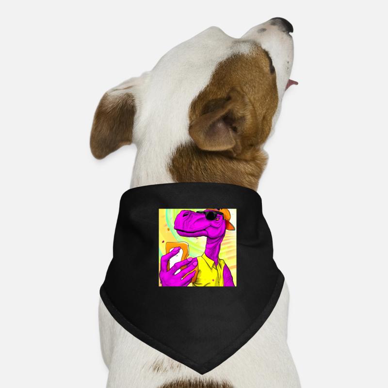 Dinosaur makes Selfie V3 gift Dog Bandana