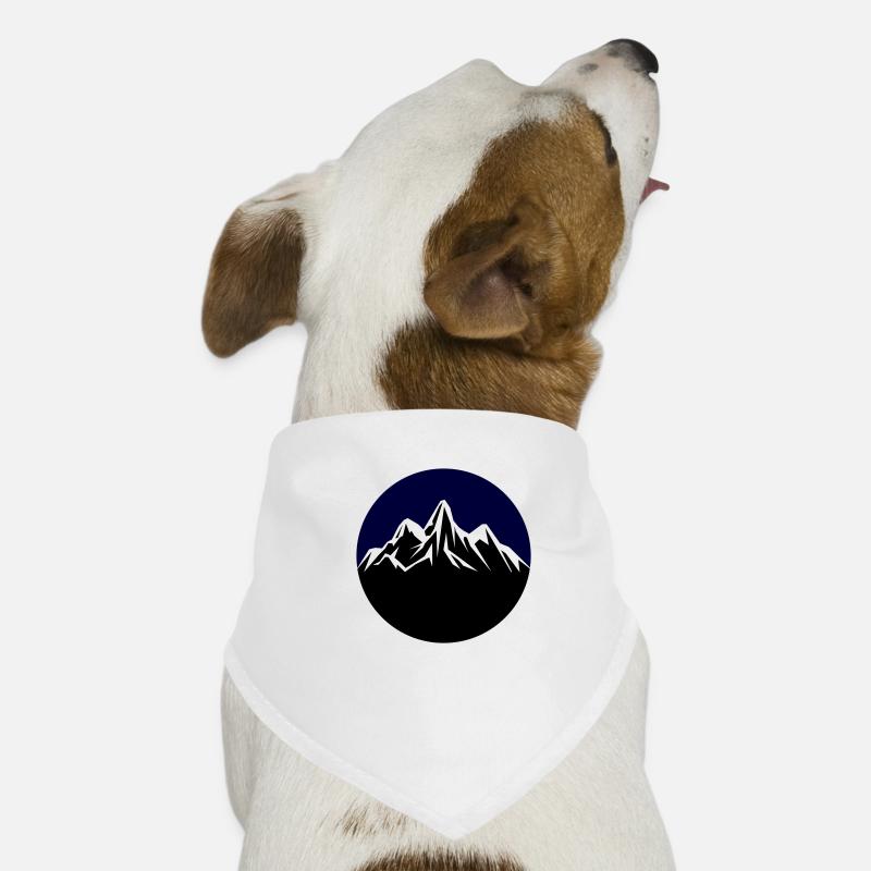 mountains - Hunde-Bandana - Weiß