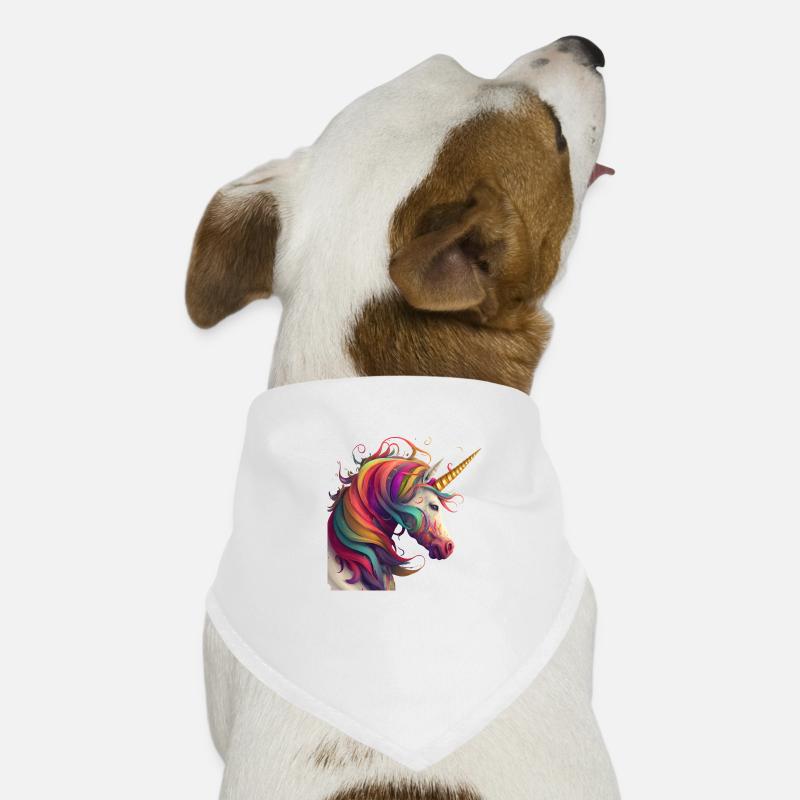 Einhorn der Träume in Regenbogen Hunde-Bandana