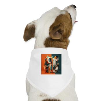 Graffiti - Hunde-Bandana - Weiß - Vorne