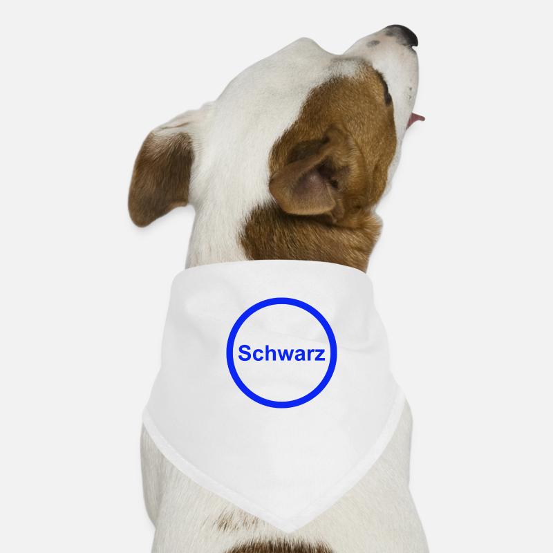 Schwarz - Hunde-Bandana - Weiß