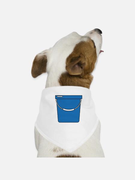Bucket - Dog Bandana - white - Front