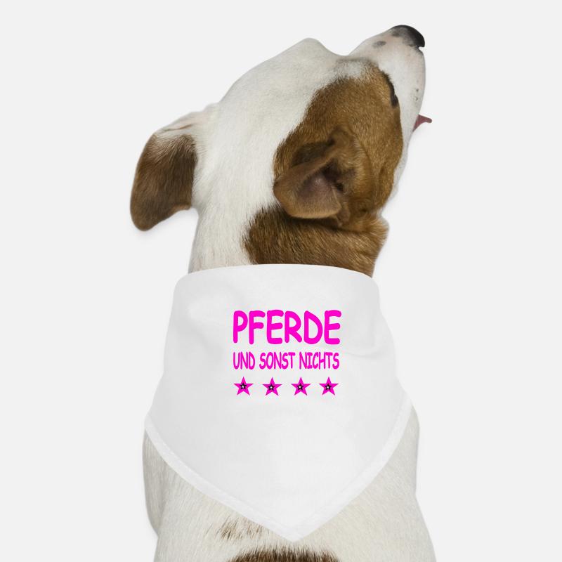 Pferde - Hunde-Bandana - Weiß