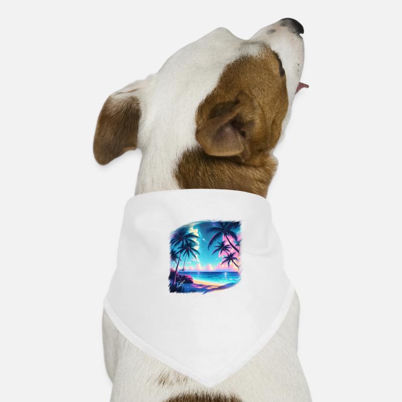 Zeit am Strand Hunde-Bandana