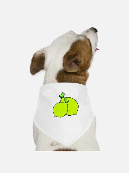 lemons - Dog Bandana - white - Front