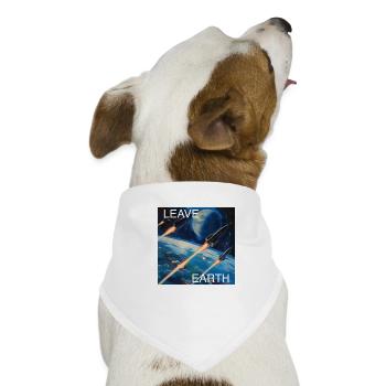 Retro Style Plakat Raumfahrt „Leave Earth“ - Hunde-Bandana - Weiß - Vorne