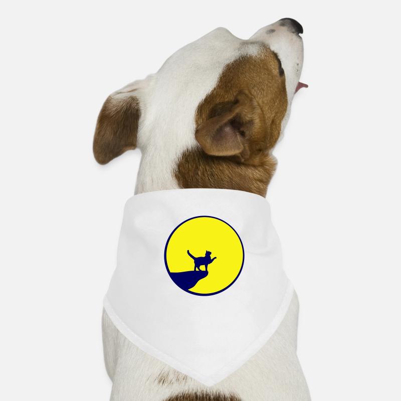 Katze Mond Klippe Nachts Werwolf Rund Heult Lustig Hunde-Bandana