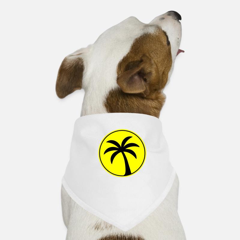 Plage de l’icône de palmier Bandana pour chien