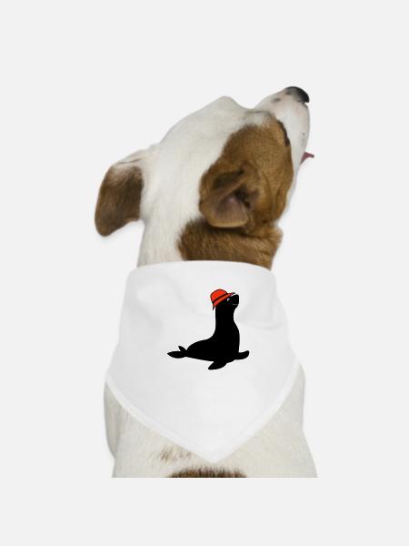 seehund anglerhut - Hunde-Bandana - Weiß
