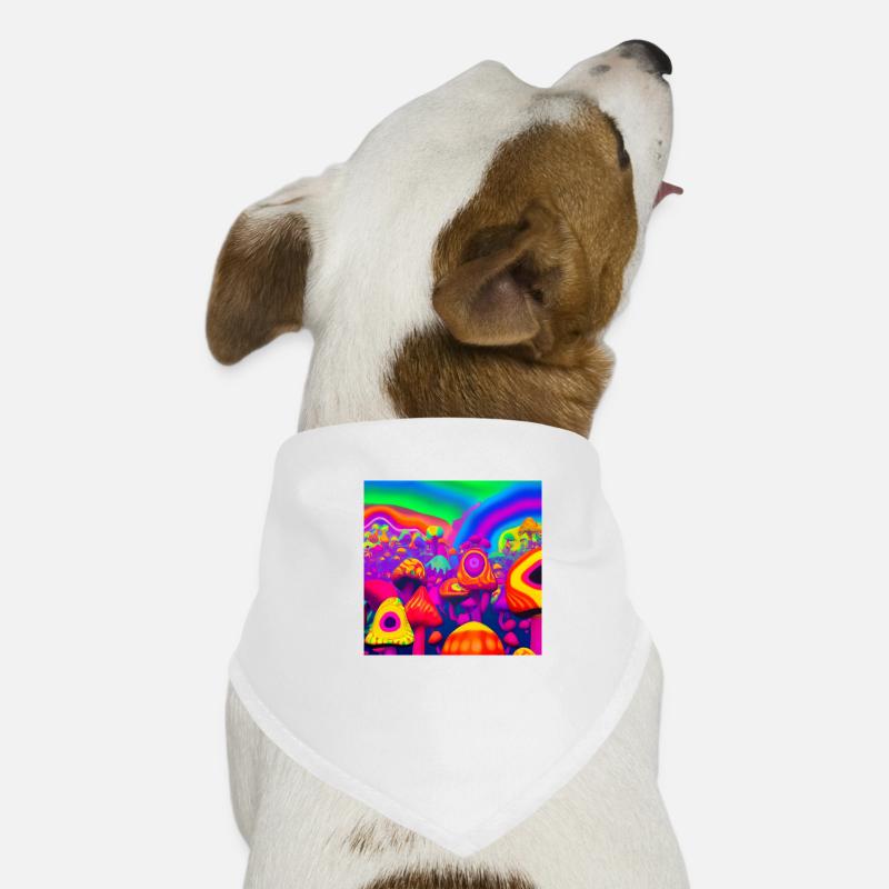 Rainbow Mushroom Forest 2 Dog Bandana