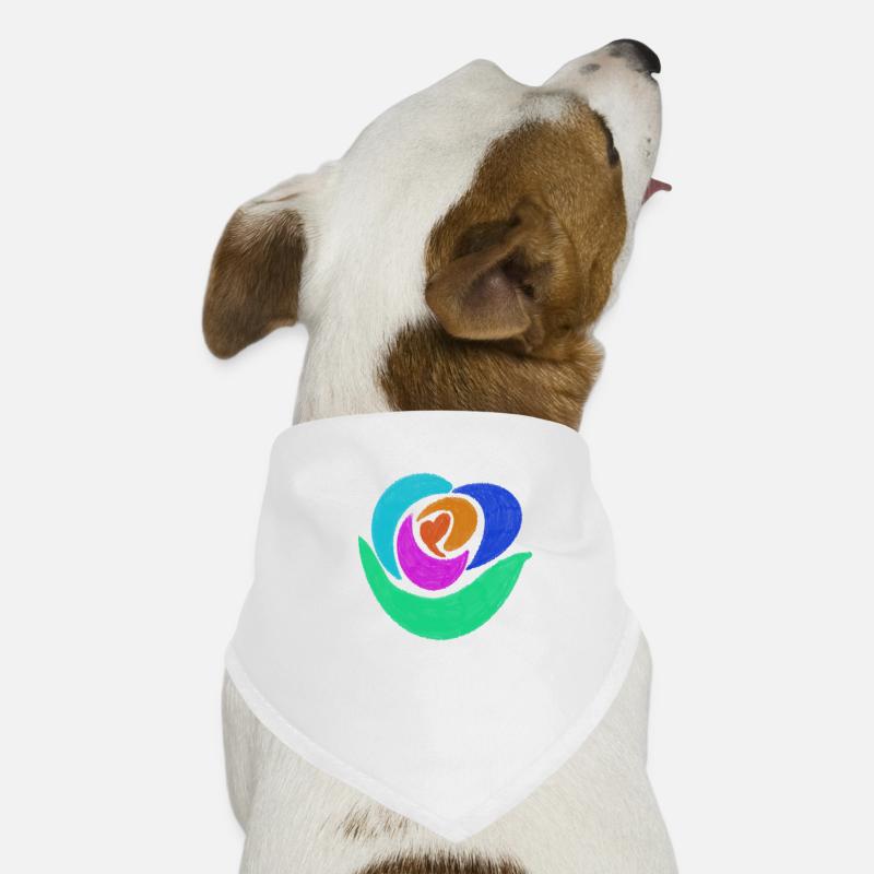Regenbogenrose Hunde-Bandana