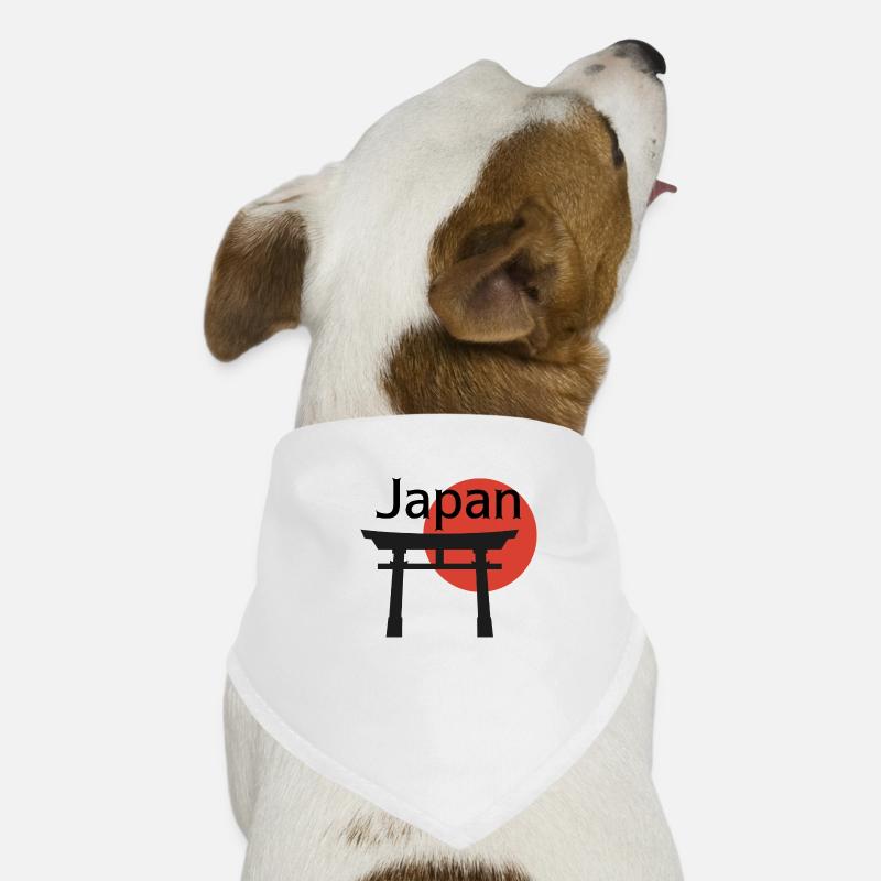 Japon avec conception d’arrière-plan de porte Bandana pour chien