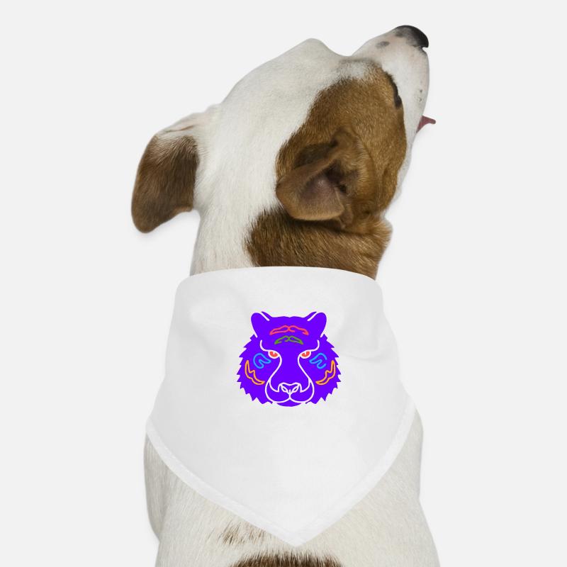 Symbol eines indischen Tigers - Hunde-Bandana - Weiß