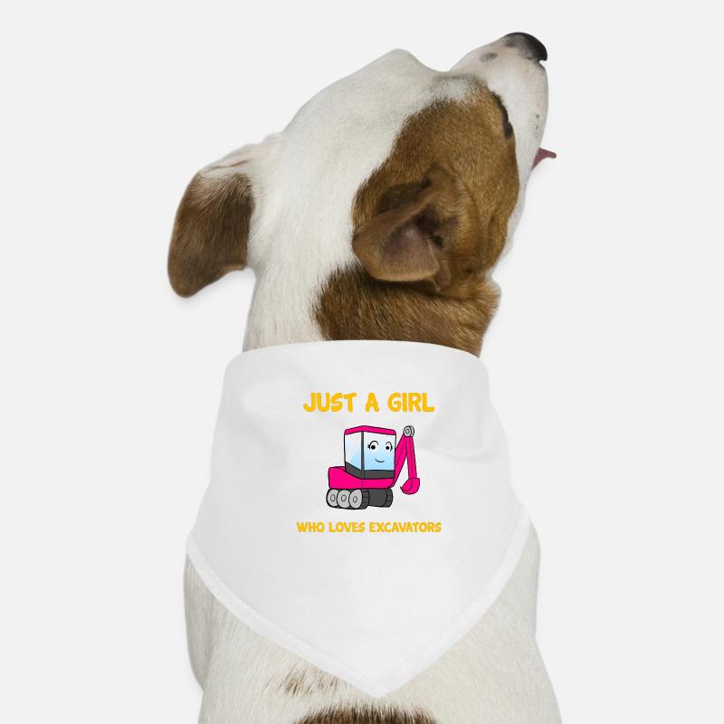 Bagger Baustelle Bauarbeiterin Mädchen I Geschenk Hunde-Bandana