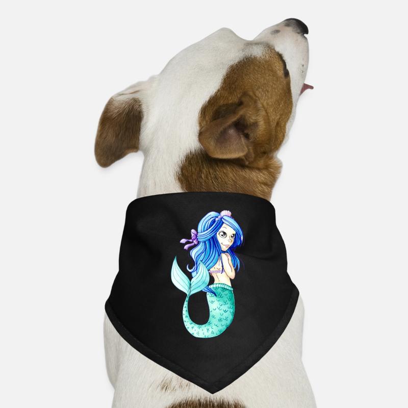Hübsche Comic Meerjungfrau Hunde-Bandana