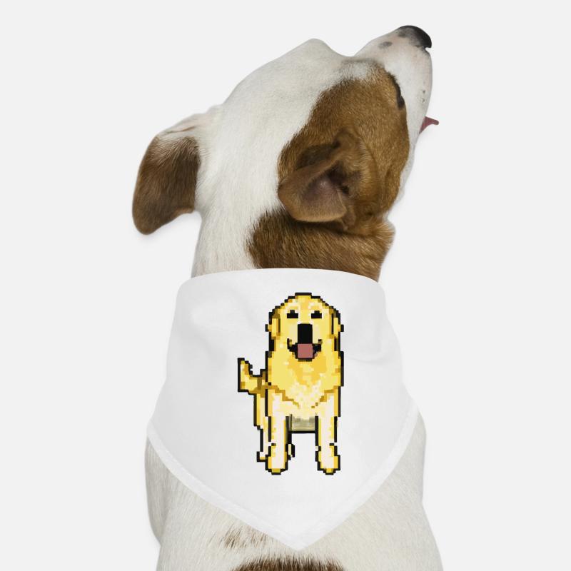 Golden Retriever Pixelated Pixel Dog Bandana pour chien