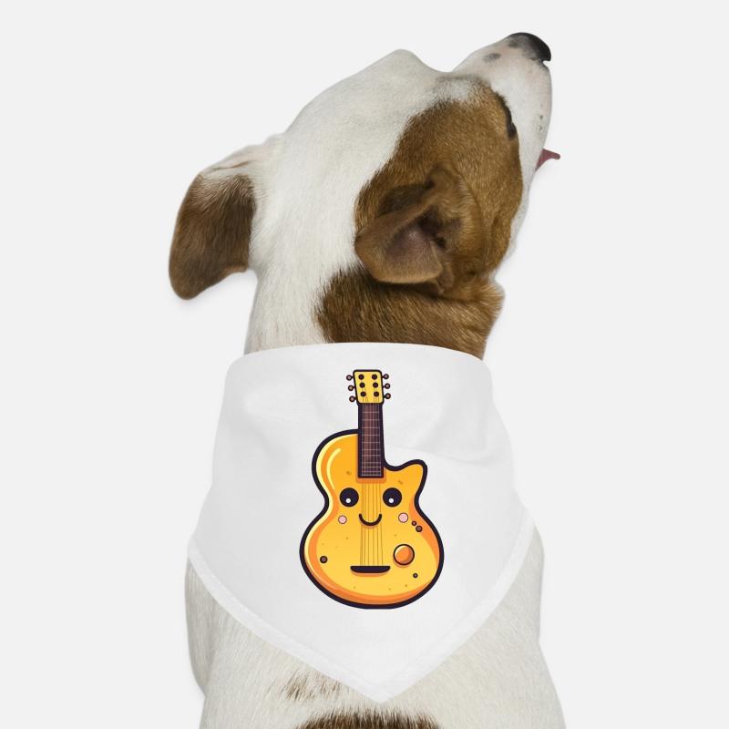 Guitar in comic style Dog Bandana