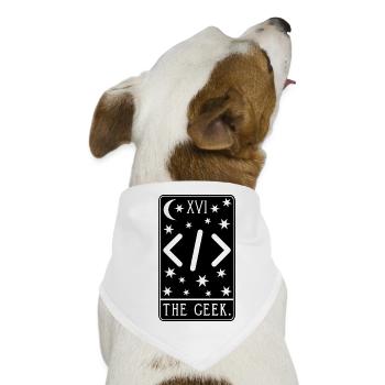Programmierer Tarotkarte - Code für Entwickler von Programmier-Geeks - Hunde-Bandana - Weiß - Vorne