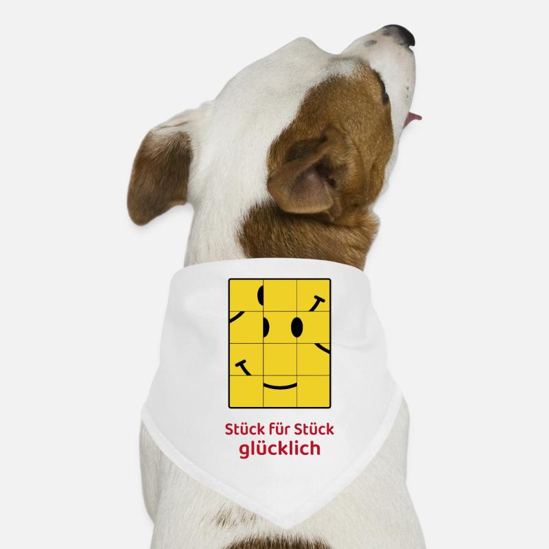 Pièce par pièce joyeuse – Puzzle Smiley Bandana pour chien