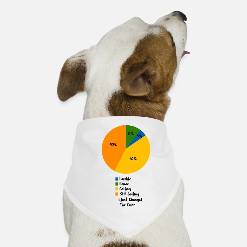 Funny Golfing Pie Chart Golf Humor Slogan Dog Bandana