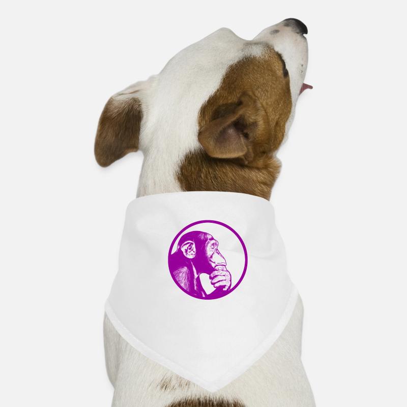 Think after monkey chimpanzee Dog Bandana