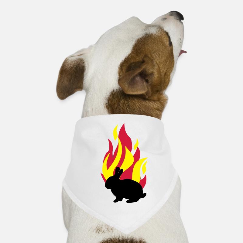 Bunny with fire Dog Bandana