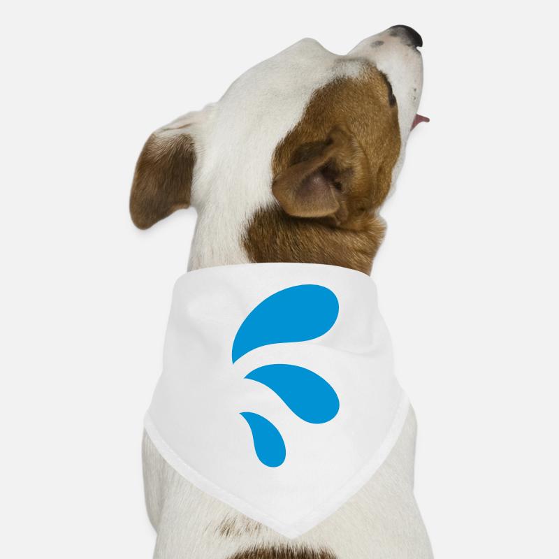 three curvy water blue droplets Dog Bandana