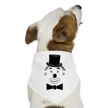 clown - Hunde-Bandana - Weiß - Vorne