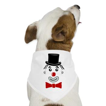 clown smile - Hunde-Bandana - Weiß - Vorne