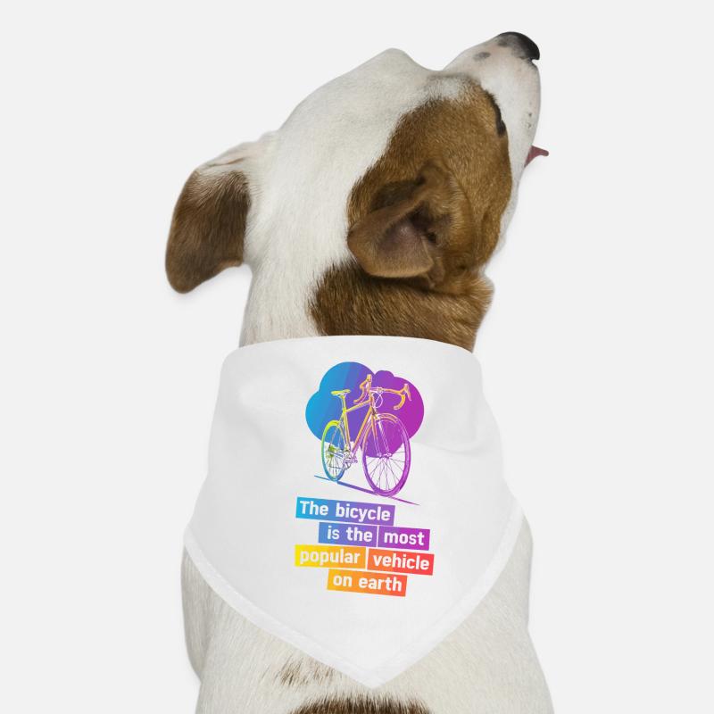 Conception d’illustration de vélo coloré Bandana pour chien