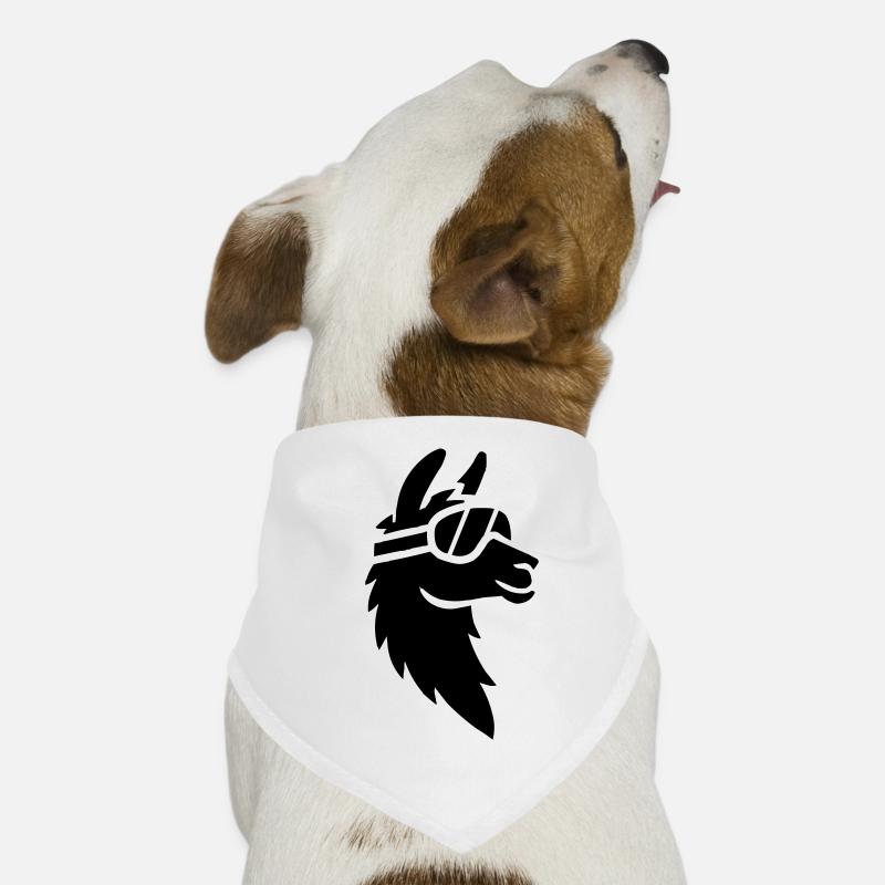 Lama avec des lunettes de ski Bandana pour chien