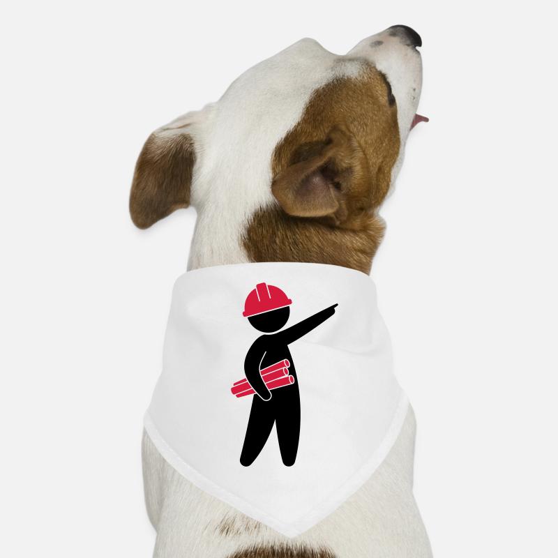Un ingénieur sur un chantier de construction Bandana pour chien