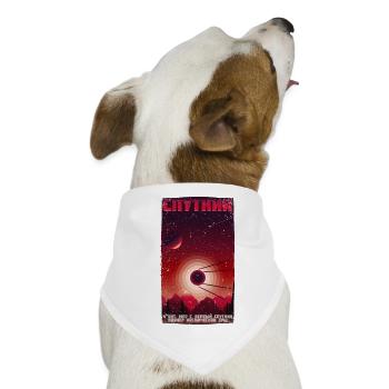 SPUTNIK Satellit Vintage Plakat - Sowjetunion - Hunde-Bandana - Weiß - Vorne