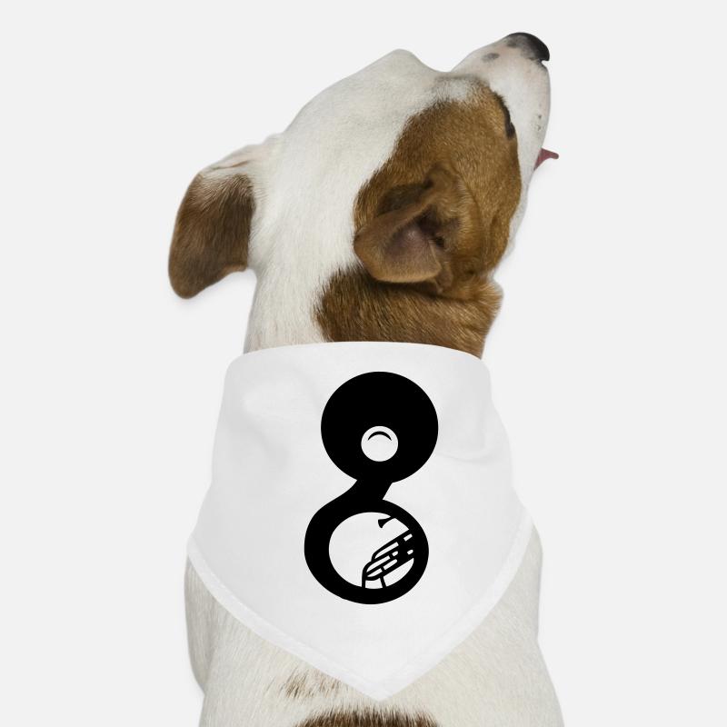 sousaphone. - Hunde-Bandana - Weiß