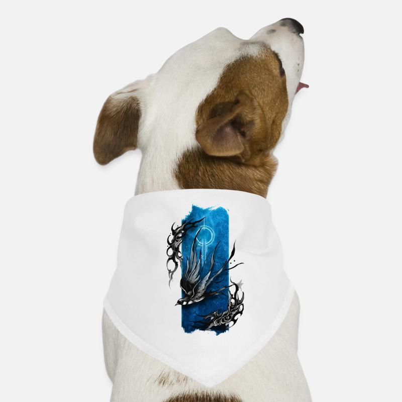 Aerial Elegance: Flying Swallow Bird Dog Bandana