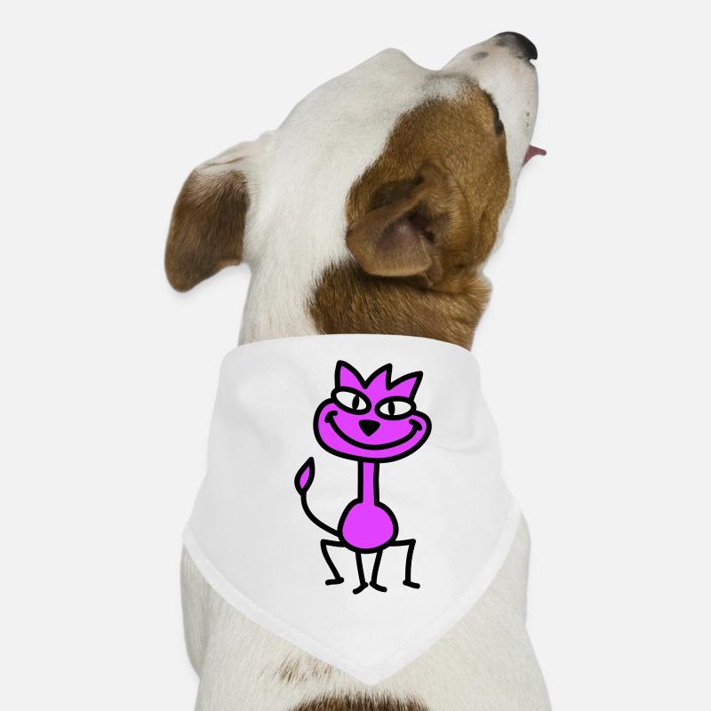 Hübsche Katze Guckt Glücklich Fröhlich Lächelnd Hunde-Bandana