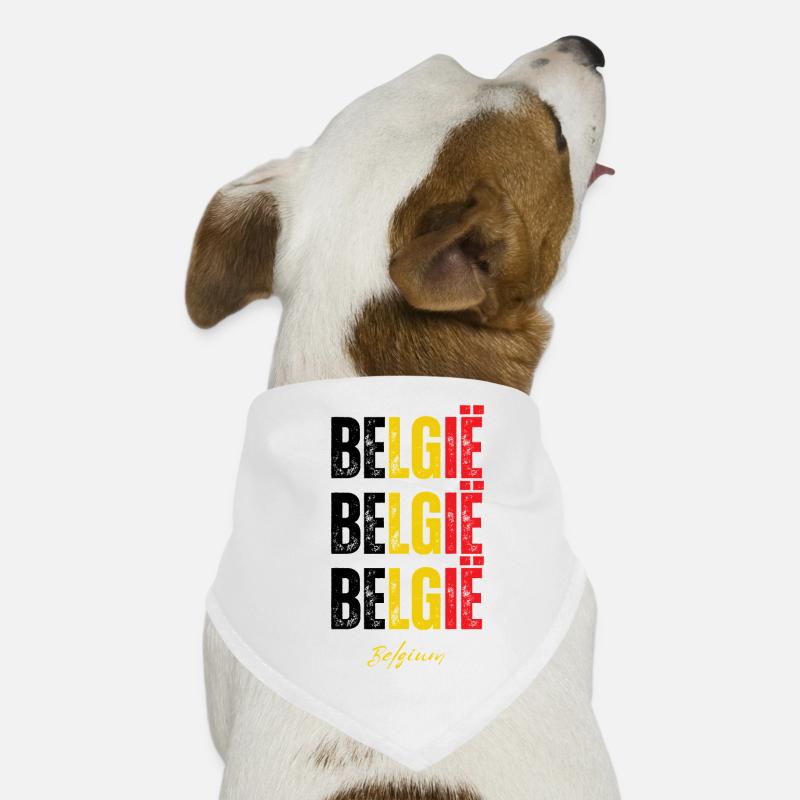 Fierté belge, drapeau de la Belgique Bandana pour chien