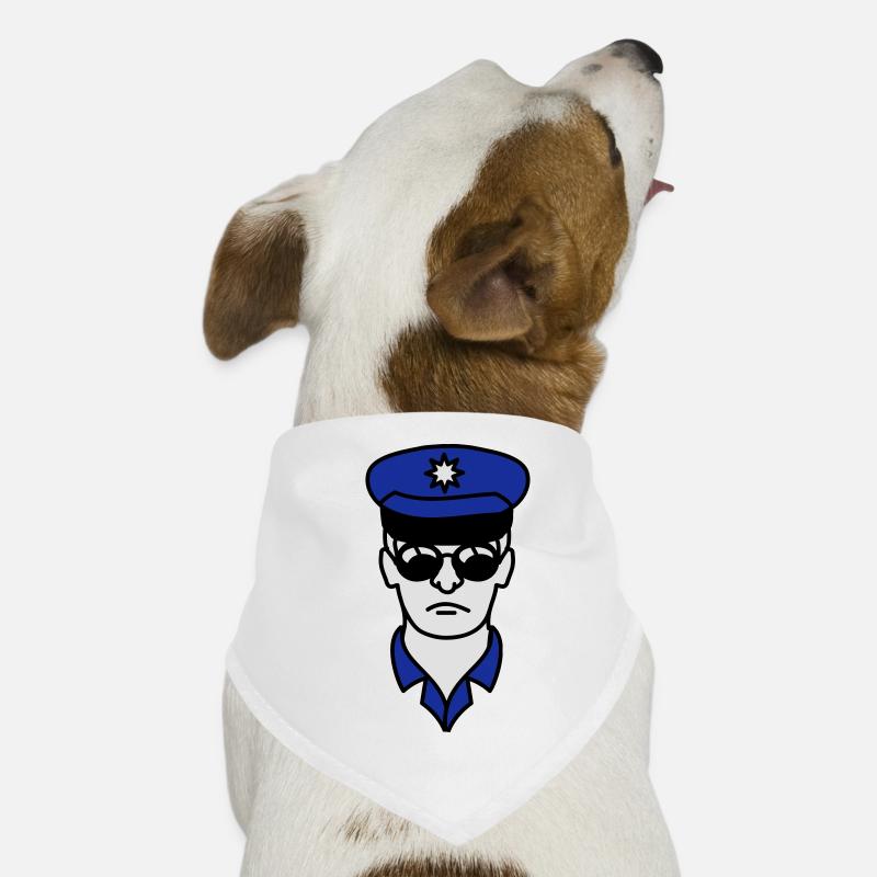 Cool Polizei Mann Gesicht Kopf Hunde-Bandana