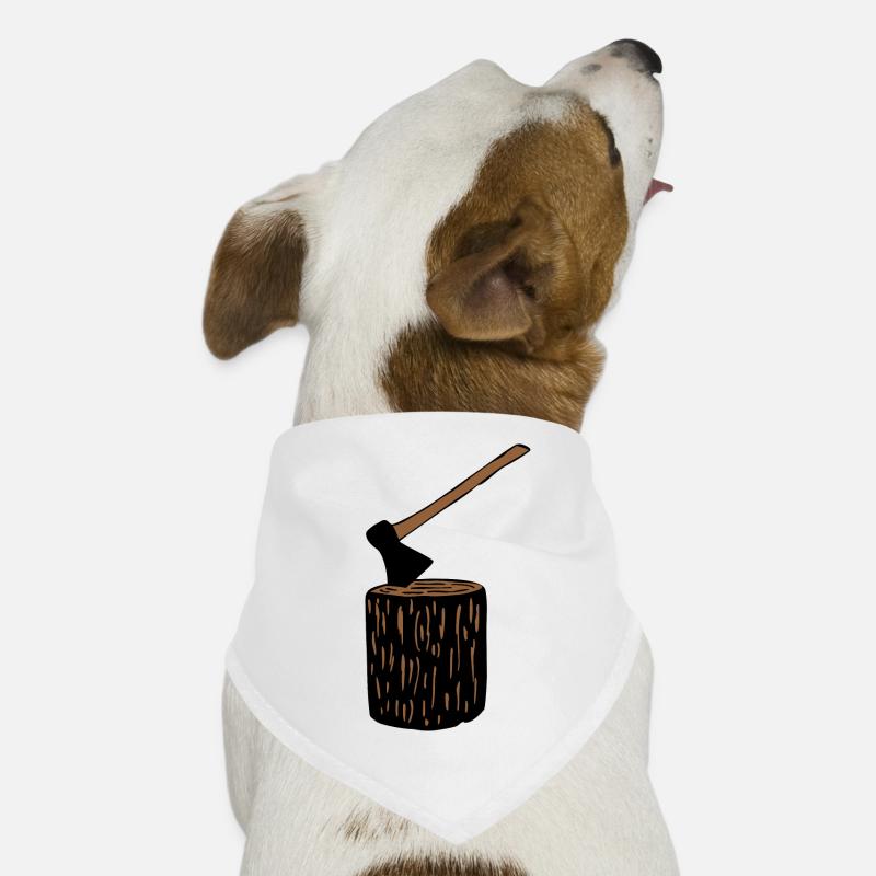 Axt und Baumstamm Hunde-Bandana