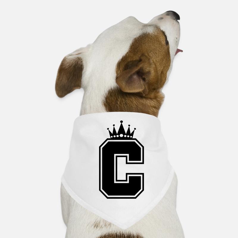 buchstabe C Krone Hunde-Bandana