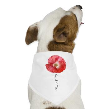Mohnblume Mohn Poppy Believe in yourself - Hunde-Bandana - Weiß - Vorne