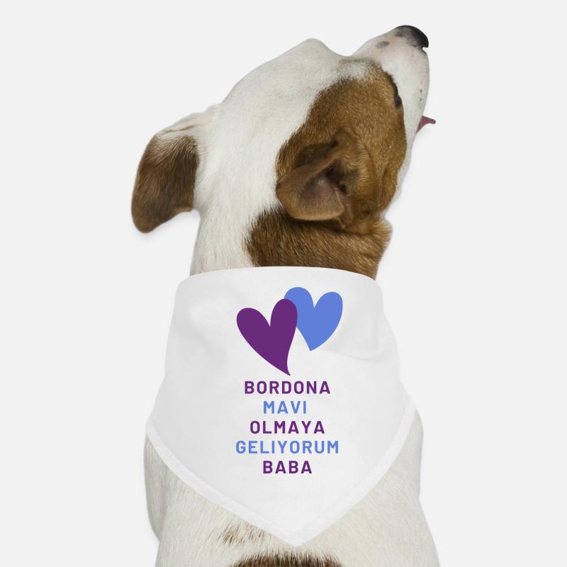 Baba Oluyorsun - Hunde-Bandana - Weiß