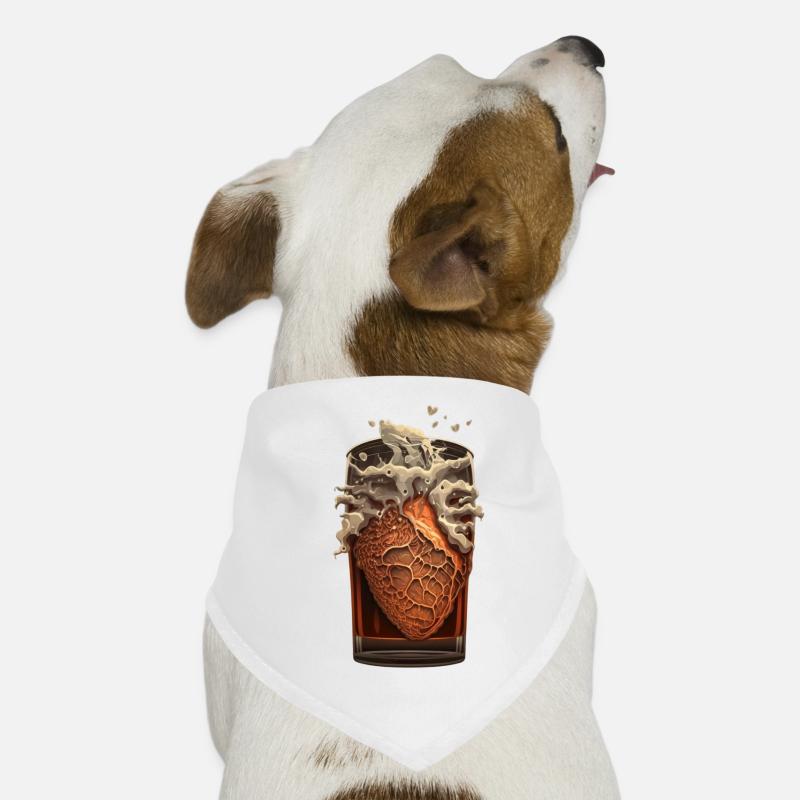 Bier Herz Liebe Bierglas Hunde-Bandana