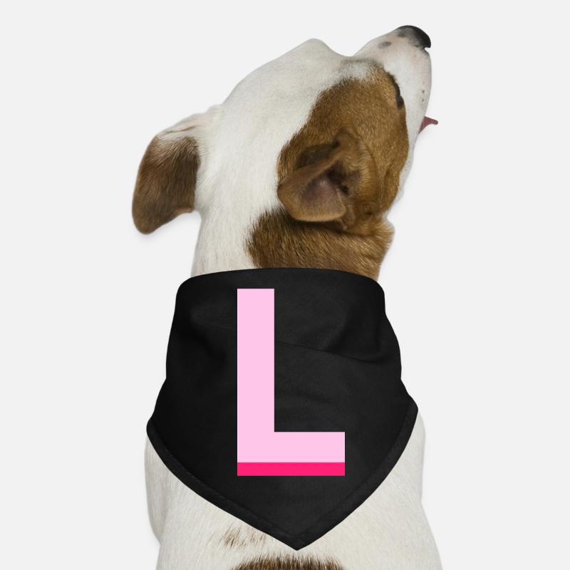 Lettre l rose pop et moderne Bandana pour chien